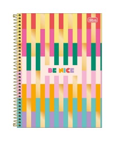 imagem principal do produto Caderno Espiral Capa Dura Universitário Connect 1 Matéria Be Nice 80 Folhas