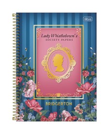 imagem principal do produto Caderno Espiral Capa Dura Universitário Connect 1 Matéria Bridgerton 80 Folhas