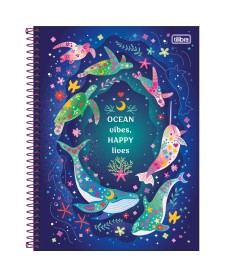 imagem principal do produto Caderno Espiral Capa Dura Universitário Connect 1 Matéria Bubble 80 Folhas