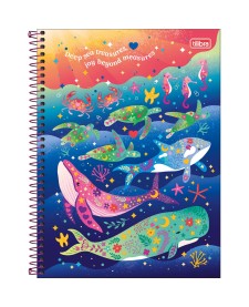 imagem principal do produto Caderno Espiral Capa Dura Universitário Connect 1 Matéria Bubble 80 Folhas