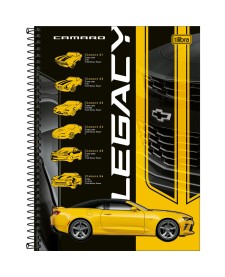 imagem principal do produto Caderno Espiral Capa Dura Universitário Connect 1 Matéria Camaro e Corvette 80 Folhas