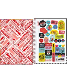 imagem de detalhe produto Caderno Espiral Capa Dura Universitário Connect 1 Matéria Coca-Cola 80 Folhas