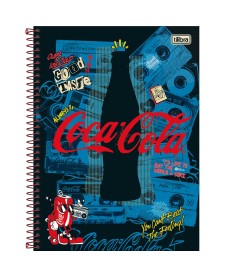imagem principal do produto Caderno Espiral Capa Dura Universitário Connect 1 Matéria Coca-Cola 80 Folhas