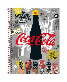 imagem principal do produto Caderno Espiral Capa Dura Universitário Connect 1 Matéria Coca-Cola 80 Folhas