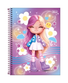 imagem principal do produto Caderno Espiral Capa Dura Universitário Connect 1 Matéria La Liz 80 Folhas