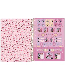 imagem de detalhe produto Caderno Espiral Capa Dura Universitário Connect 1 Matéria Minnie 80 Folhas