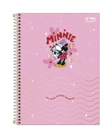 imagem principal do produto Caderno Espiral Capa Dura Universitário Connect 1 Matéria Minnie 80 Folhas