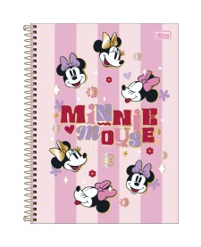 imagem principal do produto Caderno Espiral Capa Dura Universitário Connect 1 Matéria Minnie 80 Folhas