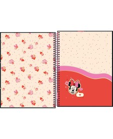 imagem de detalhe produto Caderno Espiral Capa Dura Universitário Connect 1 Matéria Minnie 80 Folhas