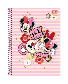 imagem principal do produto Caderno Espiral Capa Dura Universitário Connect 1 Matéria Minnie 80 Folhas