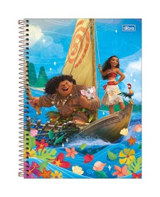 imagem principal do produto Caderno Espiral Capa Dura Universitário Connect 1 Matéria Moana 80 Folhas