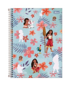 imagem principal do produto Caderno Espiral Capa Dura Universitário Connect 1 Matéria Moana 80 Folhas