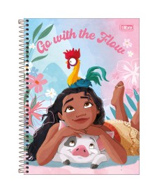 imagem principal do produto Caderno Espiral Capa Dura Universitário Connect 1 Matéria Moana 80 Folhas