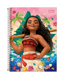 imagem principal do produto Caderno Espiral Capa Dura Universitário Connect 1 Matéria Moana 80 Folhas