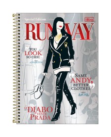 imagem principal do produto Caderno Espiral Capa Dura Universitário Connect 1 Matéria O Diabo Veste Prada 80 Folhas