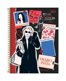 imagem principal do produto Caderno Espiral Capa Dura Universitário Connect 1 Matéria O Diabo Veste Prada 80 Folhas