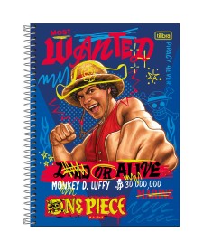 imagem principal do produto Caderno Espiral Capa Dura Universitário Connect 1 Matéria One Piece Netflix 80 Folhas