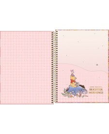 imagem de detalhe produto Caderno Espiral Capa Dura Universitário Connect 1 Matéria Pooh 80 Folhas