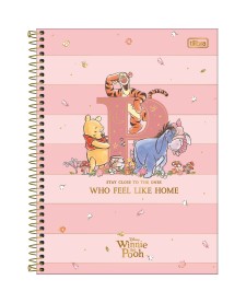 imagem principal do produto Caderno Espiral Capa Dura Universitário Connect 1 Matéria Pooh 80 Folhas