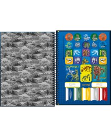 imagem de detalhe produto Caderno Espiral Capa Dura Universitário Connect 1 Matéria Raptor 80 Folhas