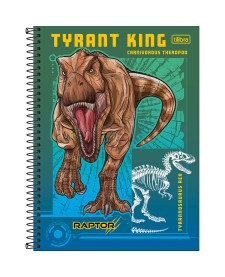 imagem principal do produto Caderno Espiral Capa Dura Universitário Connect 1 Matéria Raptor 80 Folhas