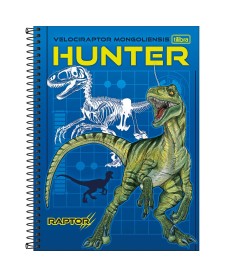 imagem principal do produto Caderno Espiral Capa Dura Universitário Connect 1 Matéria Raptor 80 Folhas