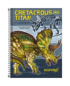 imagem principal do produto Caderno Espiral Capa Dura Universitário Connect 1 Matéria Raptor 80 Folhas