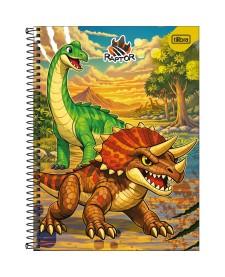 imagem principal do produto Caderno Espiral Capa Dura Universitário Connect 1 Matéria Raptor 80 Folhas