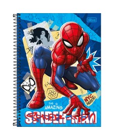 imagem principal do produto Caderno Espiral Capa Dura Universitário Connect 1 Matéria Spider-Man 80 Folhas