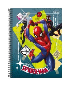imagem principal do produto Caderno Espiral Capa Dura Universitário Connect 1 Matéria Spider-Man 80 Folhas