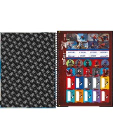 imagem de detalhe produto Caderno Espiral Capa Dura Universitário Connect 1 Matéria Spider-Man Game 80 Folhas