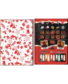 imagem de detalhe produto Caderno Espiral Capa Dura Universitário Connect 1 Matéria Stranger Things 80 Folhas