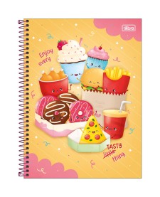 imagem principal do produto Caderno Espiral Capa Dura Universitário Connect 1 Matéria Taste 80 Folhas