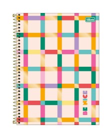 imagem principal do produto Caderno Espiral Capa Dura Universitário Connect 10 Matérias Be Nice 160 Folhas