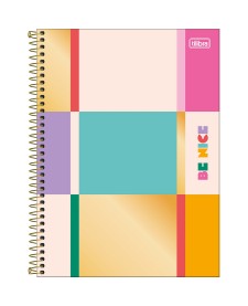 imagem principal do produto Caderno Espiral Capa Dura Universitário Connect 10 Matérias Be Nice 160 Folhas