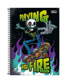 imagem principal do produto Caderno Espiral Capa Dura Universitário Connect 10 Matérias Bone Z 160 Folhas