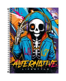 imagem principal do produto Caderno Espiral Capa Dura Universitário Connect 10 Matérias Bone Z 160 Folhas