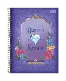 imagem principal do produto Caderno Espiral Capa Dura Universitário Connect 10 Matérias Bridgerton 160 Folhas