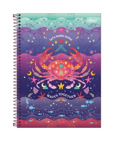 imagem principal do produto Caderno Espiral Capa Dura Universitário Connect 10 Matérias Bubble 160 Folhas