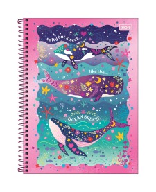 imagem principal do produto Caderno Espiral Capa Dura Universitário Connect 10 Matérias Bubble 160 Folhas