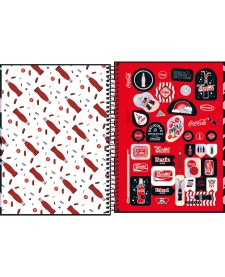 imagem de detalhe produto Caderno Espiral Capa Dura Universitário Connect 10 Matérias Coca-Cola 160 Folhas