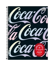 imagem principal do produto Caderno Espiral Capa Dura Universitário Connect 10 Matérias Coca-Cola 160 Folhas