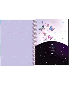 imagem de detalhe produto Caderno Espiral Capa Dura Universitário Connect 10 Matérias Daisy 160 Folhas