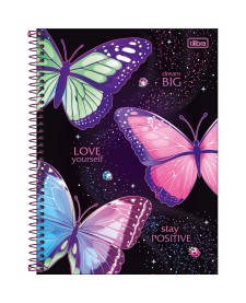 imagem principal do produto Caderno Espiral Capa Dura Universitário Connect 10 Matérias Daisy 160 Folhas