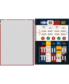 imagem de detalhe produto Caderno Espiral Capa Dura Universitário Connect 10 Matérias Icon 160 Folhas