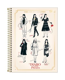 imagem principal do produto Caderno Espiral Capa Dura Universitário Connect 10 Matérias O Diabo Veste Prada 160 Folhas