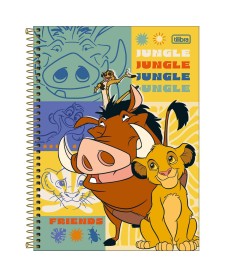 imagem principal do produto Caderno Espiral Capa Dura Universitário Connect 10 Matérias O Rei Leão 160 Folhas