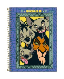 imagem principal do produto Caderno Espiral Capa Dura Universitário Connect 10 Matérias O Rei Leão 160 Folhas