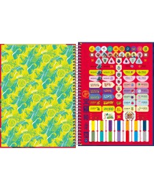 imagem de detalhe produto Caderno Espiral Capa Dura Universitário Connect 10 Matérias One Piece Netflix 160 Folhas