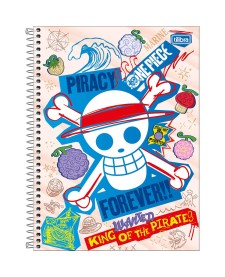 imagem principal do produto Caderno Espiral Capa Dura Universitário Connect 10 Matérias One Piece Netflix 160 Folhas